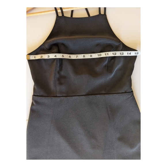 Express Bodycon Sleeveless Strapped Black Mini Dress Sz 6 - Picture 7 of 9